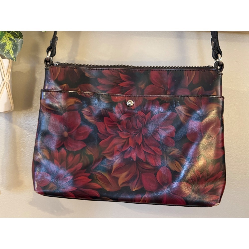 Patricia‎ Nash Kirby East West leather crossbody bag "Rustic Mums" - Picture 3 of 9